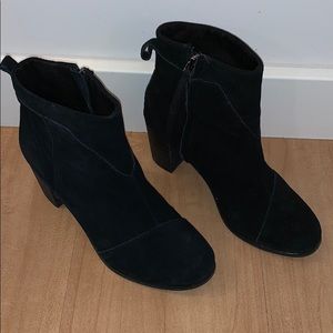Black Toms Suede Booties